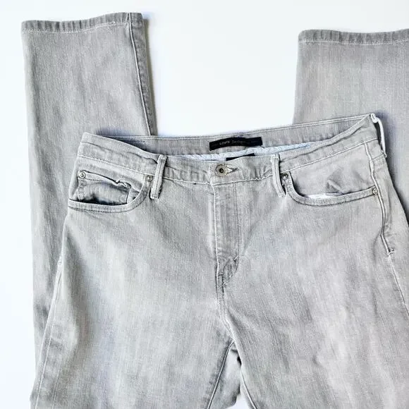 Levi's The Original Jean Grey Mid Rise Straight Leg Boyfriend Jeans 10 Medium - Picture 4 of 12
